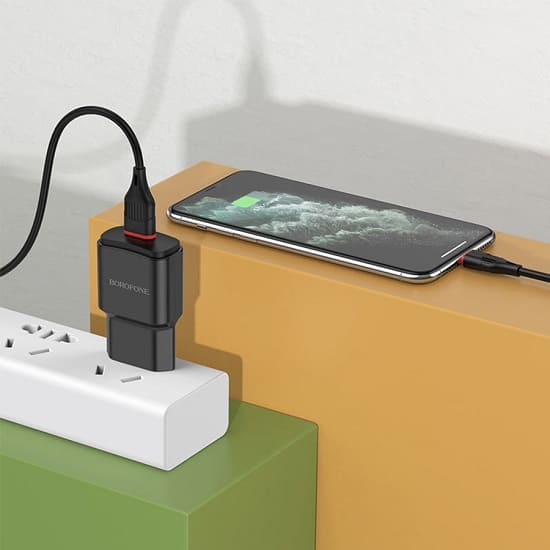 Сетевое ЗУ 1USB BOROFONE BA48A, Orion, чёрный 5