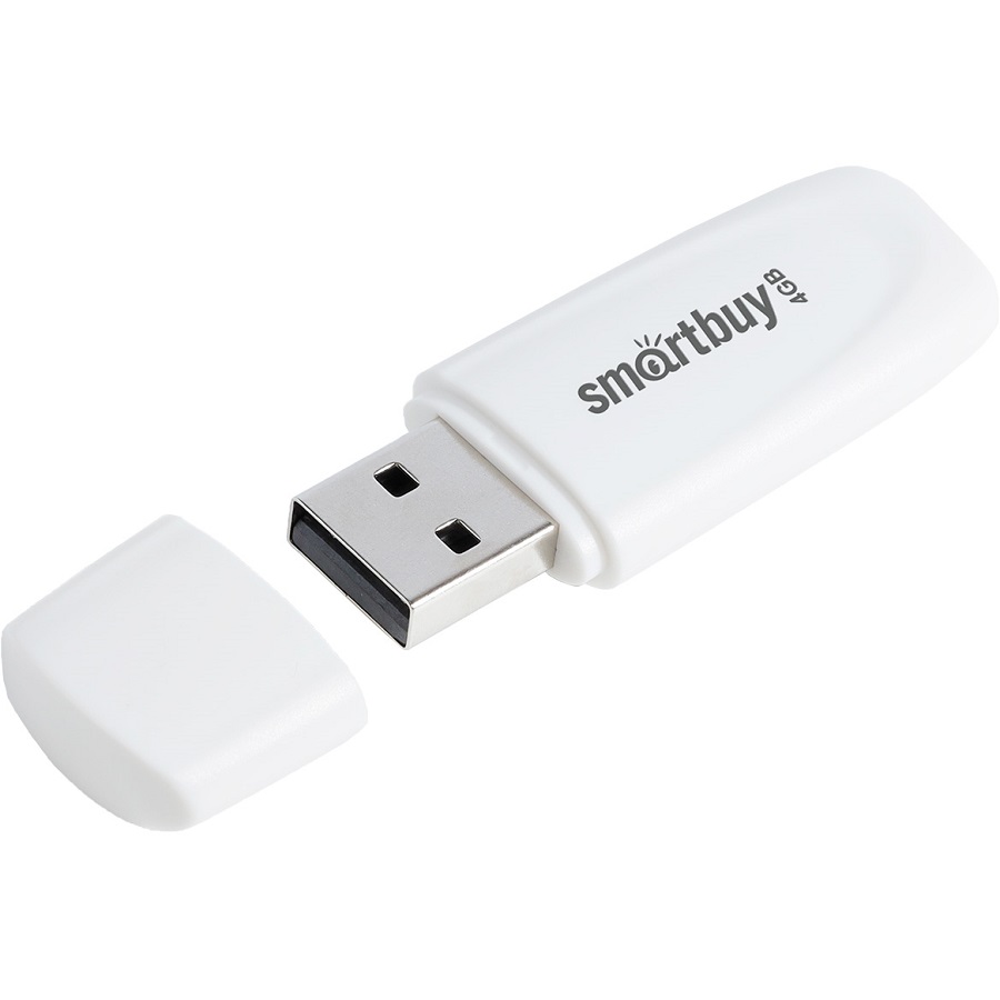 USB  4Gb SMARTBUY Scout белый