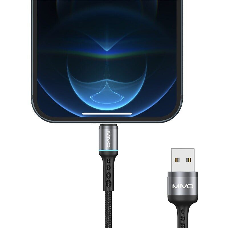 Кабель USB <--> Lightning  1.0м MIVO MX-45L черный 3