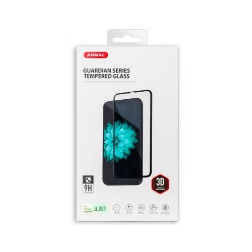Противоударное стекло 3D ANMAC для iPhone 7/8 белое матовое с сеточкой (1137229) (+ пленка на заднюю крышку)