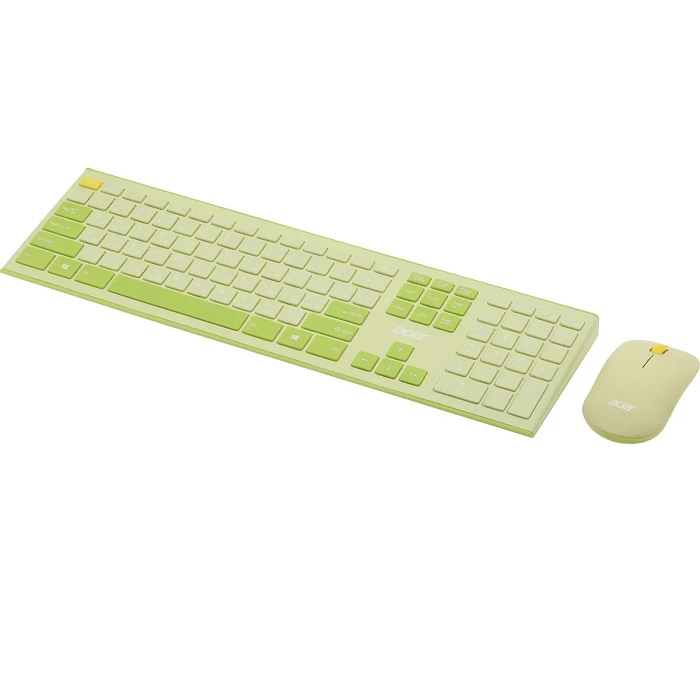 Клавиатура+мышь БП ACER зеленый/желтый 2