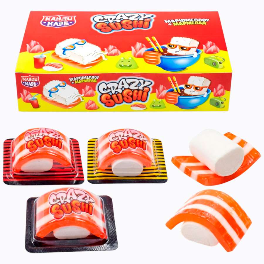 Мармелад  с маршмеллоу "Crazy Sushi" 15гр