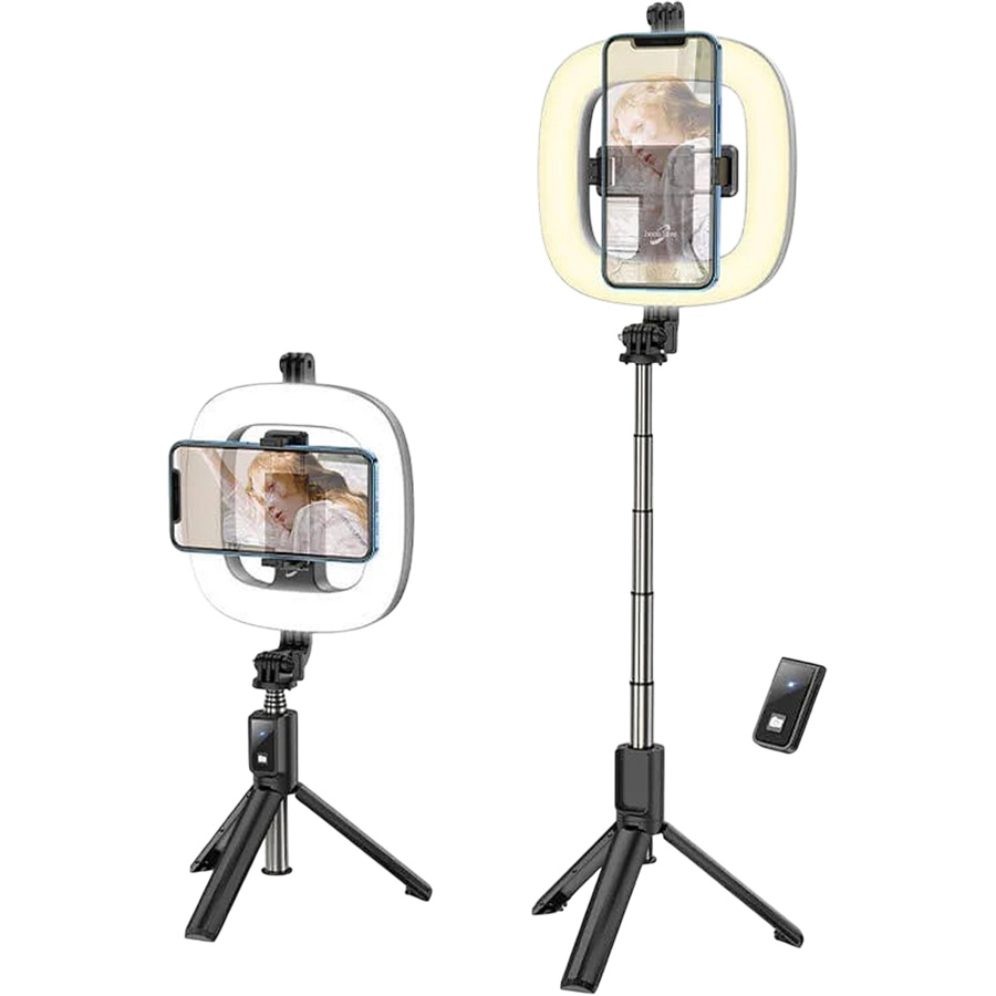 Монопод HOCO, LV03 Plus, Showfull, bluetooth, чёрный, (мятая упаковка) 8