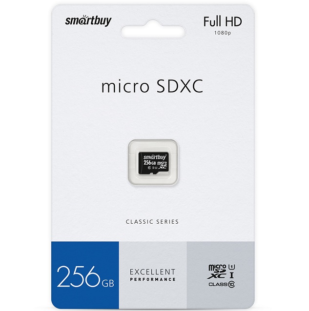 Micro SD 256Gb SmartBuy Class 10 UHS-I без адаптера