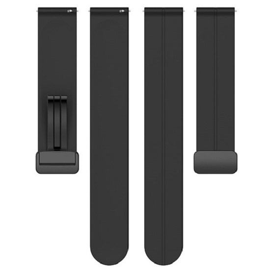 Силиконовый ремешок WB29 Универсальный 22мм на магните (black) 3
