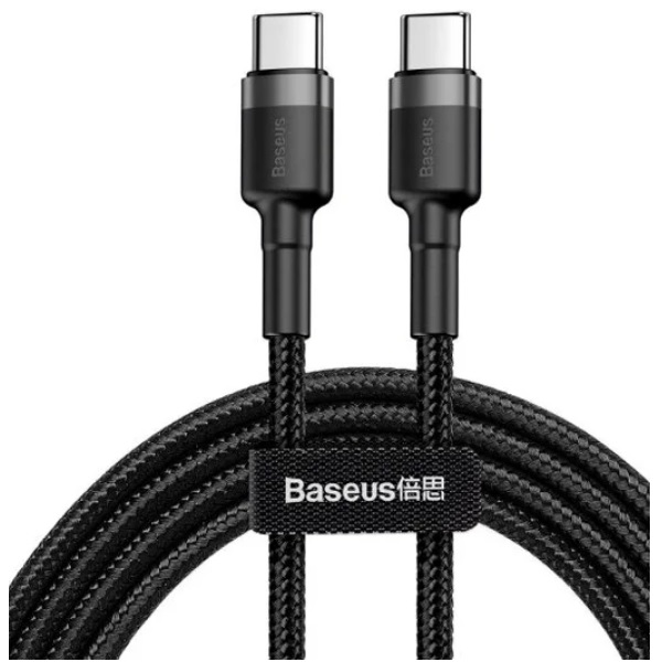 Кабель Type-C <--> Type-C  2.0м BASEUS Cafule series черный (CATKLF-HG1)