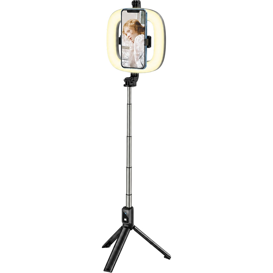 Монопод HOCO, LV03 Plus, Showfull, bluetooth, чёрный, (мятая упаковка) 11
