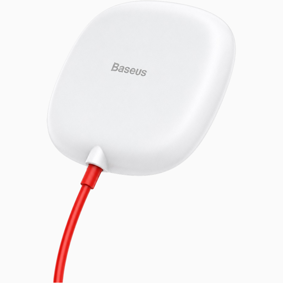 Устройство зарядное беспроводное Baseus, Suction Cup, 1000mA, пластик, присоска, цвет: белый,