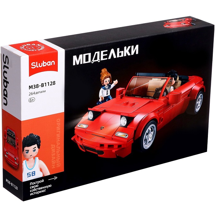 Конструктор гоночная машина Sluban Модельки, 264 детали, 6+ 9619153