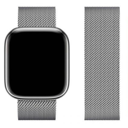 Металлический ремешок HOCO WA03 Simple beauty для APPLE Watch 42/44/45/49mm, серебряный, миланская петля