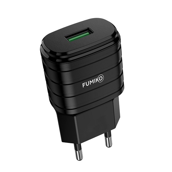 Сетевое ЗУ 1USB 2.4A FUMIKO CH16 черное 2