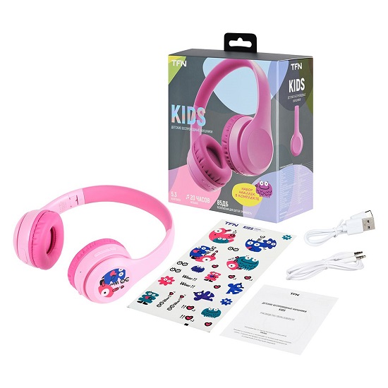 Наушники TFN Kids, розовый (TFN-HS-BT008PN) 7