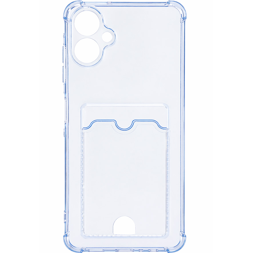 Задняя накладка ZIBELINO Silicone Card Holder для Samsung Galaxy A06 4G (голубой)