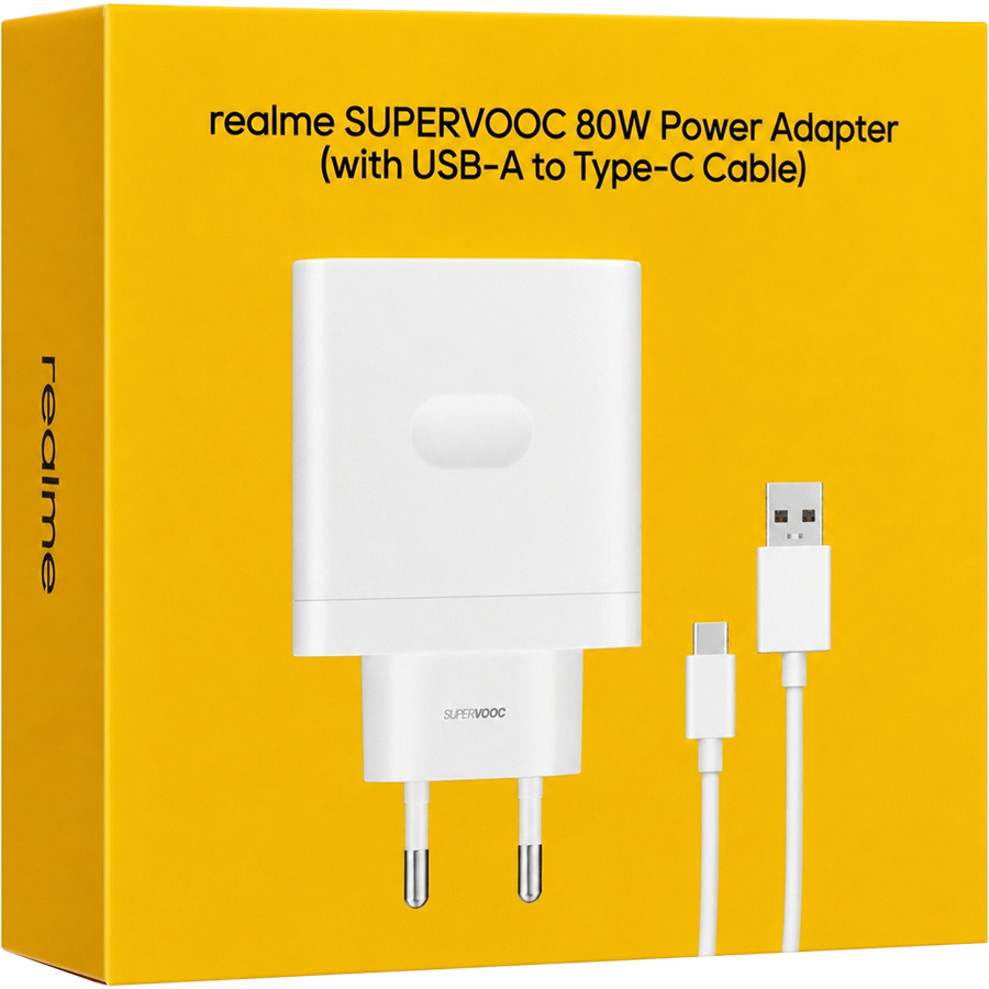 Сетевое ЗУ 1USB Realme SUPERVOOC White  80Вт