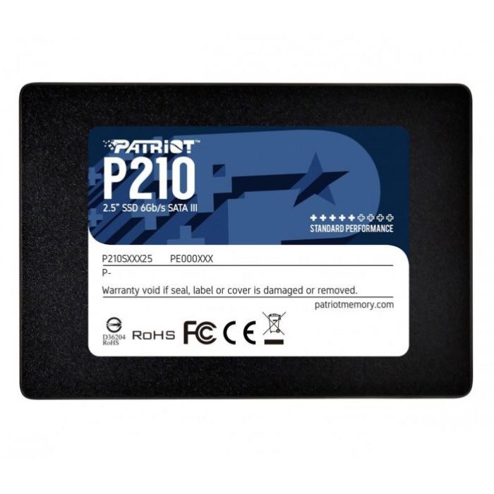 Накопитель SSD 2.5" 256Gb Patriot 2.5" 256GB P210 (P210S256G25) (SATA3, up to 500/400Mbs, 3D TLC, 7mm)