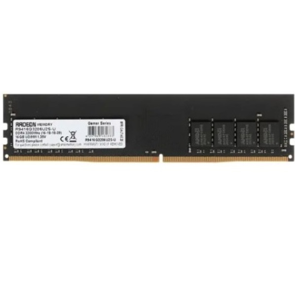 Оперативная память DDR4 16GB (2x8GB) Radeon R9, 3200MHz, CL16, DIMM, с радиатором, черный