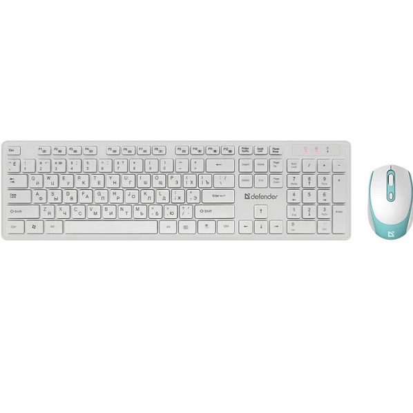 Клавиатура+мышь БП DEFENDER AUCKLAND C-987 RU WHITE 45987