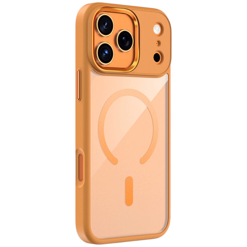 Задняя накладка KEEPHONE ARMOR GRIP MAGSEFE CLEAR CASE для iPhone 17 PRO (ORANGE)