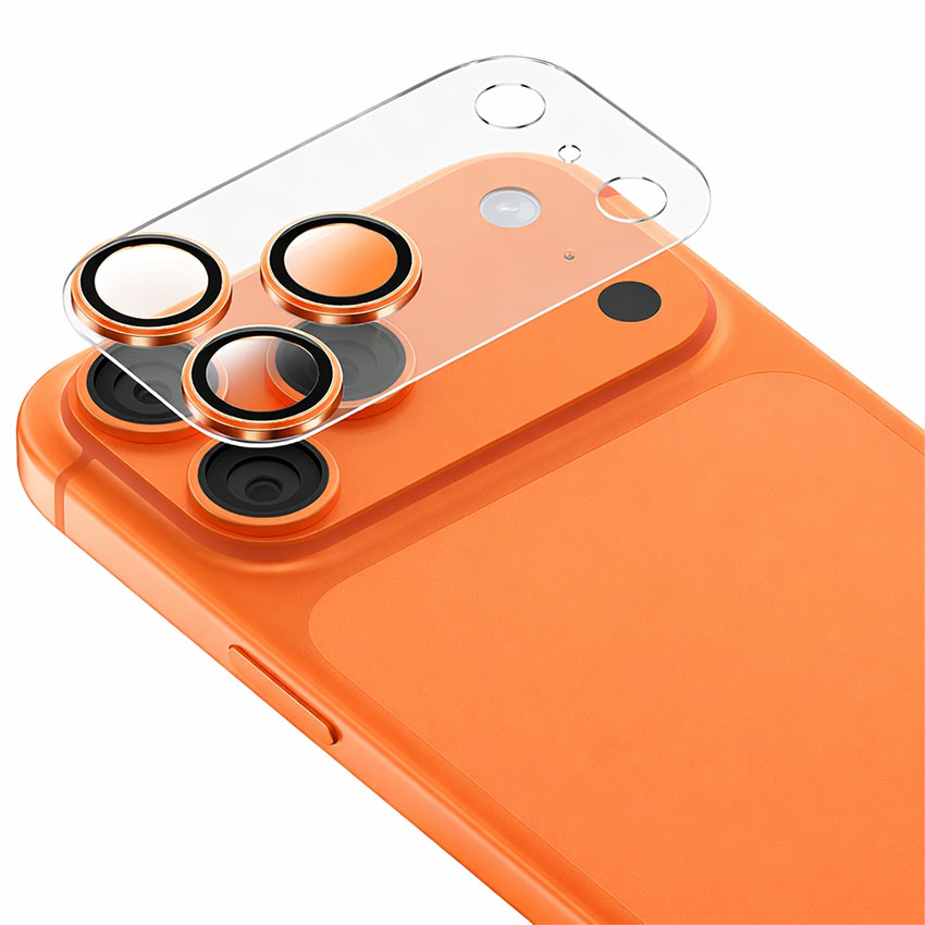 Противоударное стекло для камеры KEEPHONE REGGIO FULL GLUE PROTECTIVE CAMERA LENS для iPhone 17 PRO, ORANGE