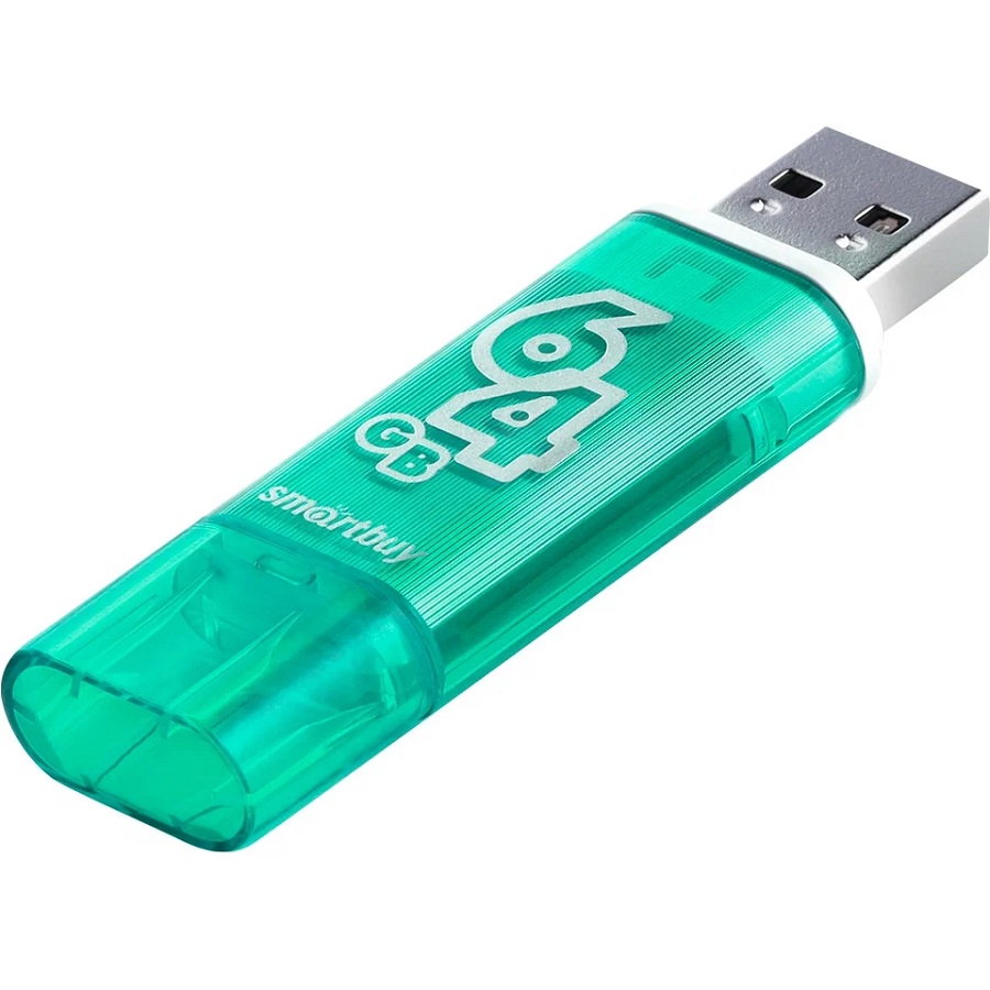 USB 64Gb SMARTBUY Glossy series зеленый