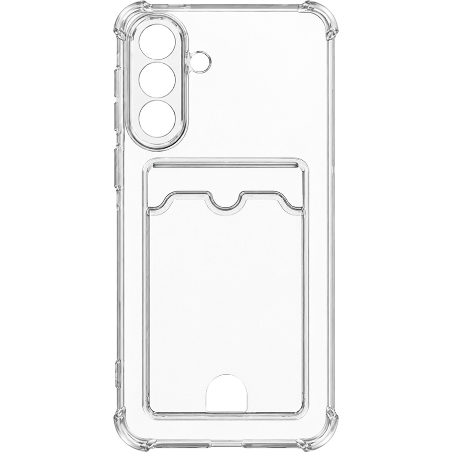 Задняя накладка ZIBELINO Silicone Card Holder для Samsung Galaxy A57 5G (прозрачный)