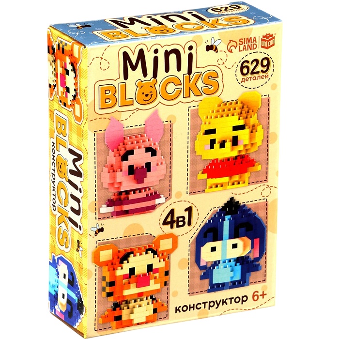 Конструктор «Mini Blocks. Зверята», 629 деталей 10906396