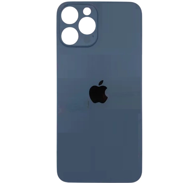 Задняя панель (крышка) iPhone 12 Pro Max c логотипом ,монолит (Голубой)
