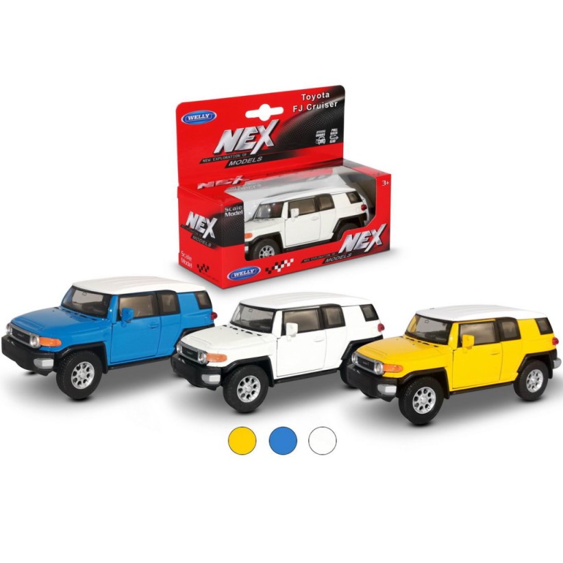 Машинка WELLY 1:38 Toyota FJ Cruiser, пруж. мех., цвет в асс. 43639L-W