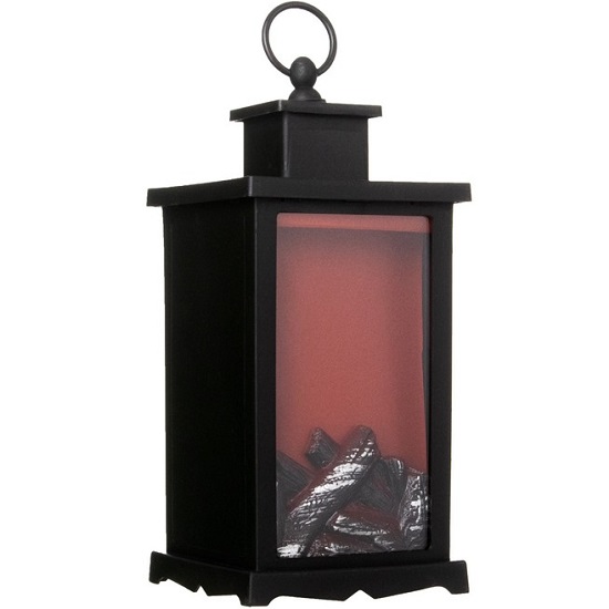 Ночник "Камин" LED чёрный 13х13х30 см   4543479
