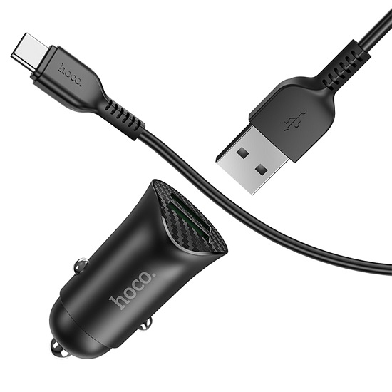 Авто ЗУ 2USB HOCO Z39, черный, 18W, QC3.0 3