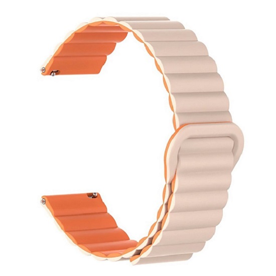 Силиконовый ремешок WB32 Универсальный 22мм на магните (sand pink/orange)