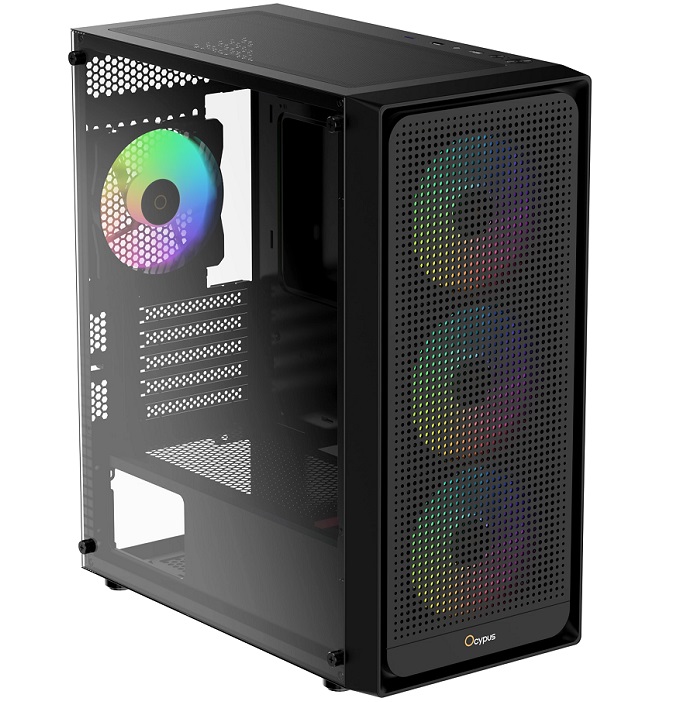 Корпус Ocypus Gaммa C50 BK ARGb, MATX, USB 3.0*1+USB 2.0*2, FRONT 3x120мм ARGb, REAR 1x120мм ARGb