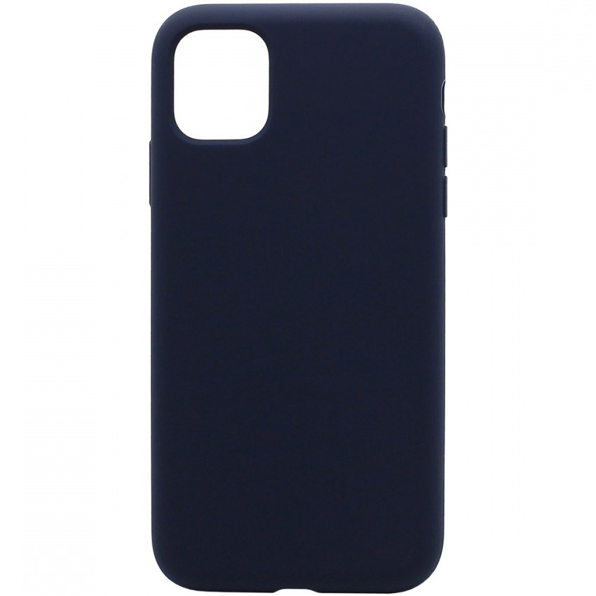 Силиконовый чехол SILICONE CASE для iPhone 13 Pro тёмно-синий (не оригинал)