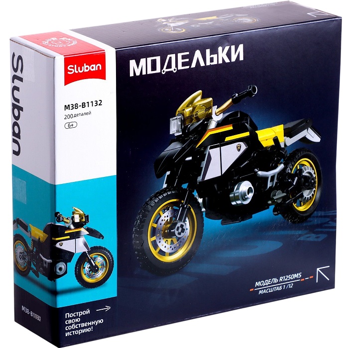 Конструктор мотоцикл Sluban Модельки, 200 деталей, 6+ 9619174