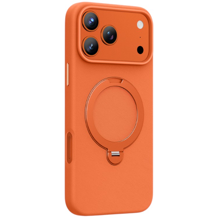 Задняя накладка KEEPHONE MEHOLD MAGSAFE LEATHER CASE WITH RING HOLDER для iPhone 17 PRO max orange