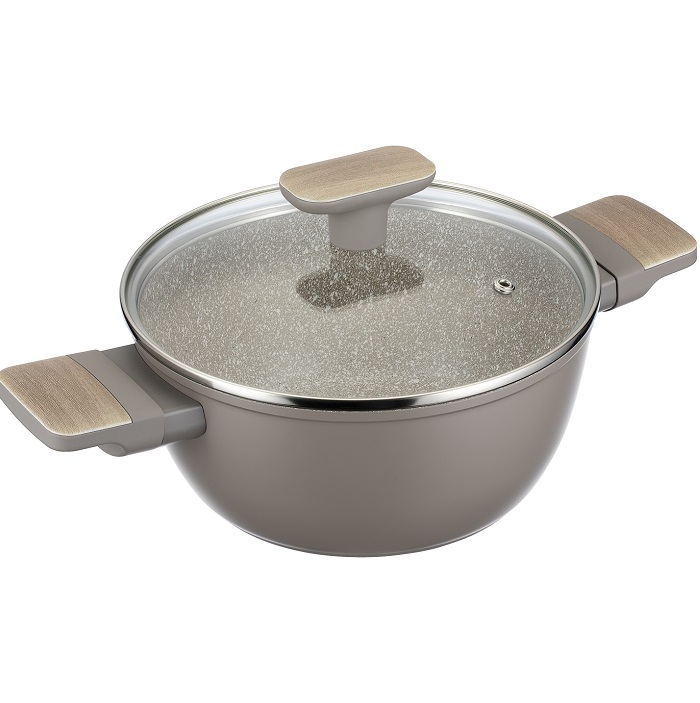 Кастрюля 3,7л REGENT Linea LATTE 93-AL-LT-4-24, с крышкой 24см, (индукция)