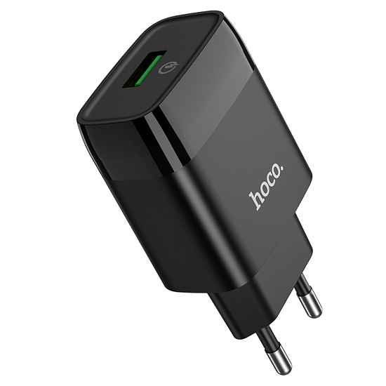 Сетевое ЗУ 1USB 3A HOCO C72Q, черный, QC3.0 2
