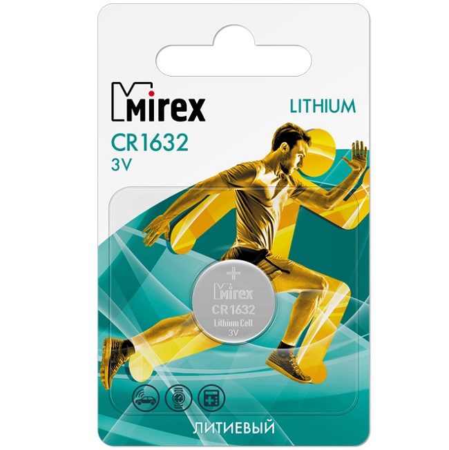 Элемент питания MIREX CR1632 BL-1 (1/60/360)