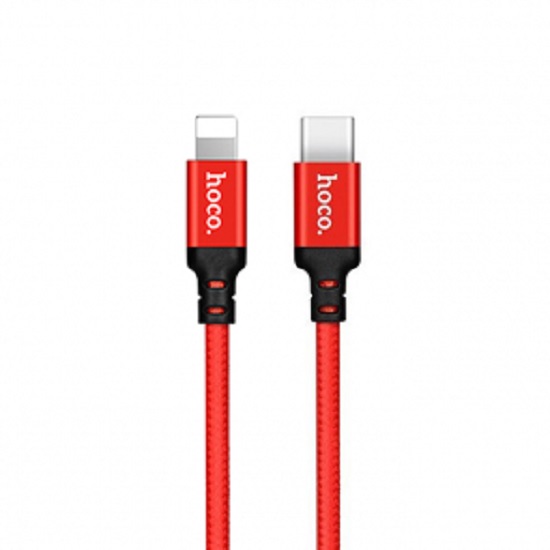 Кабель Lightning <--> Type-C  3.0м HOCO X14 Double speed, красный, 20W