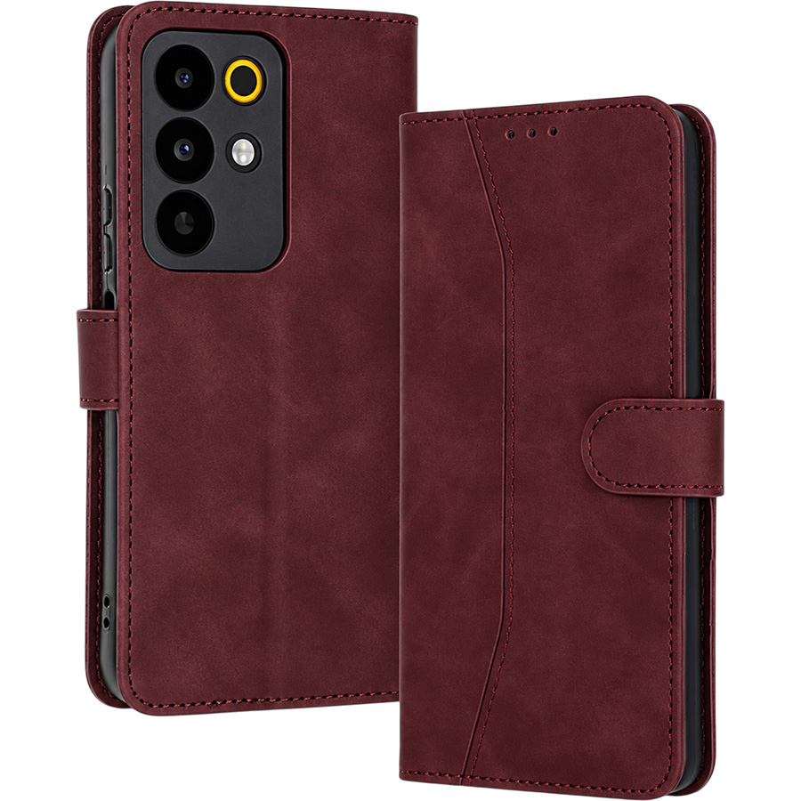 Чехол футляр-кннига ZIBELINO Book Wallet для Realme C85 4G с магнитной застежкой (бордовый)