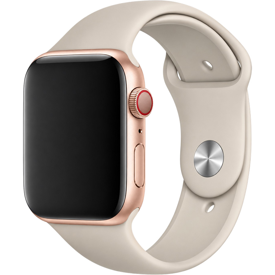 Силиконовый ремешок Gurdini для APPLE Watch 42/44/45/49mm, светло-бежевый (2 ремешка в комплекте)