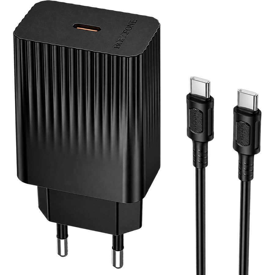 Сетевое ЗУ 1Type-C 3A BOROFONE BAS73A, Black, PD20W, Type-C-Type-C