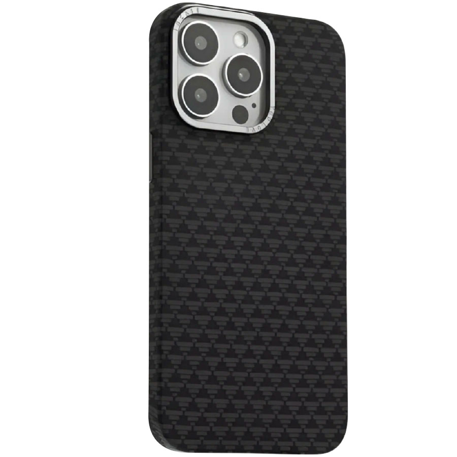 Задняя накладка KEEPHONE KEVILAR PARIS MAGSAFE CARBON CASE для iPhone 16 PRO (BLACK)
