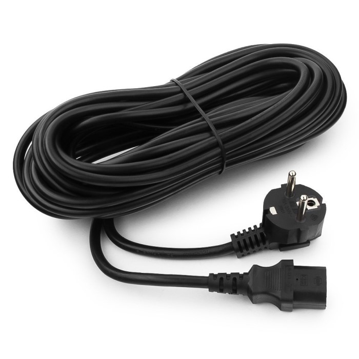Кабель питания  1.8м GEMBIRD/CABLEXPERT PC-186A-VDE Schuko- C13, VDE, 10А, черный, угловой разъем, с заземлением, пакет