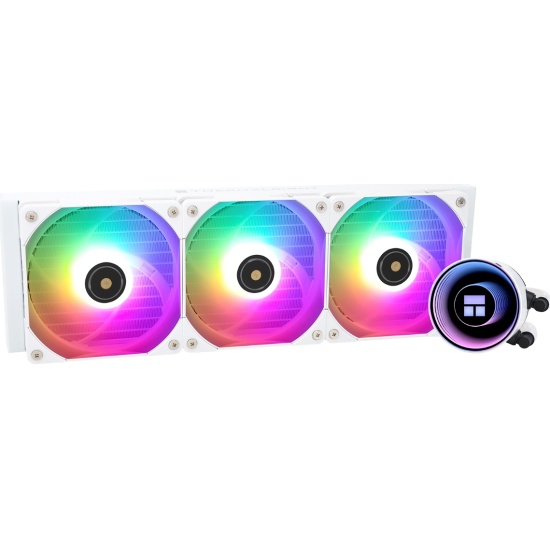 Система водяного для процессора Thermalright Frozen Notte 360 белый ARGB V2 (360mm, White, ARGB/ Fans: 3x120mm, 72.37CFM, 27.7dBA, 2000RPM/ Pump hei