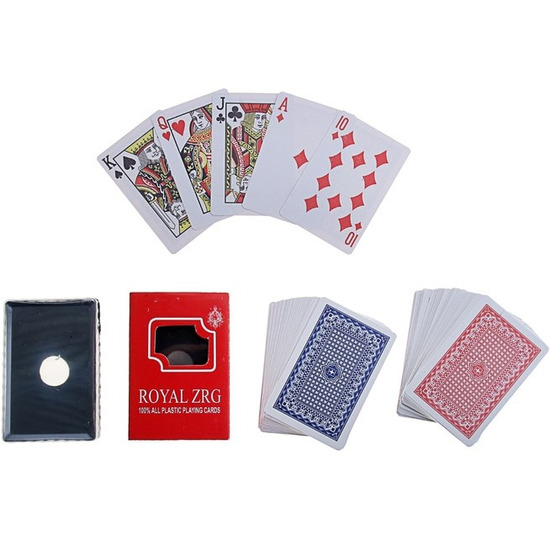 Карты игральные пластиковые "Royal Classic", 54 шт, 25 мкм, 8.8 х 6.3 см, микс 551978