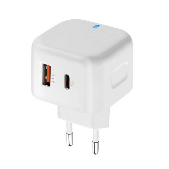 Сетевое ЗУ 1Type-C/1USB PERO TC10 20W белый
