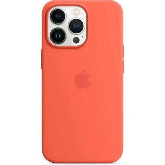 Силиконовый чехол SILICONE CASE для iPhone 13 Pro Max Nectarine (MagSafe + анимация NFC) c LOGO
