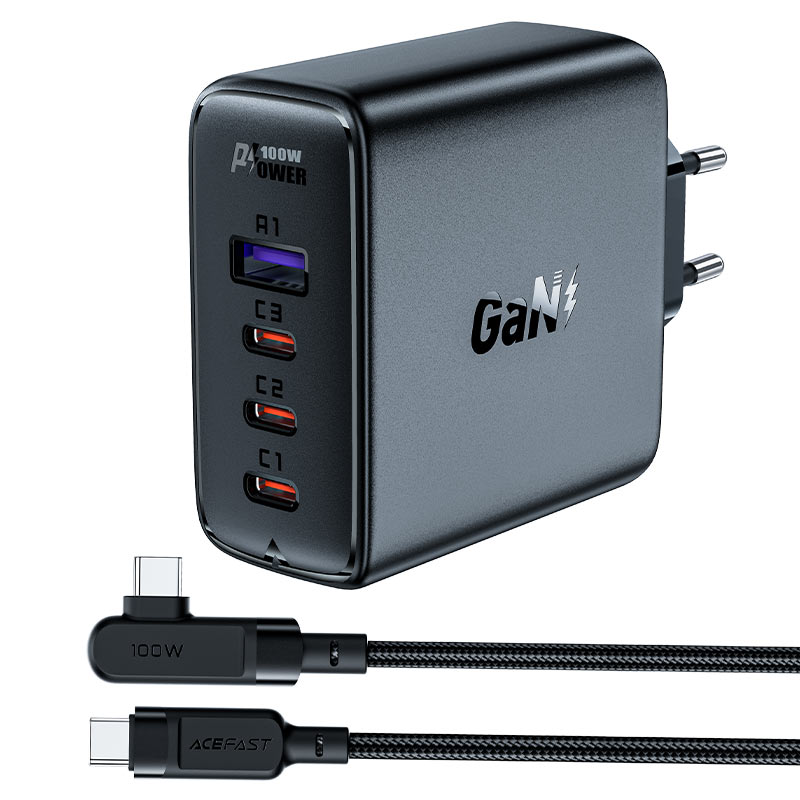 Сетевое ЗУ 2USB/1Type-C ACEFAST A57, черный, 35Вт (6974316282730)