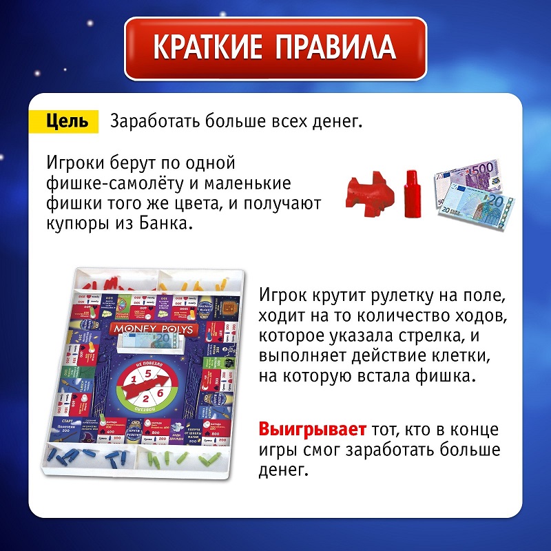 Настольная экономическая игра Монополия «Магические приключения», 2-4 игрока, 7+ 3